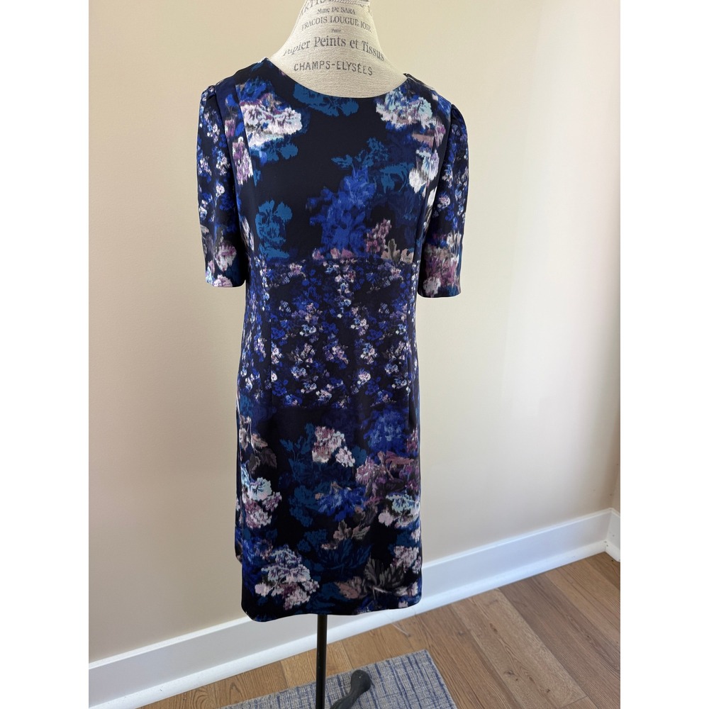 Betsey Johnson Women's Blue/Purple Floral Dress Size 14